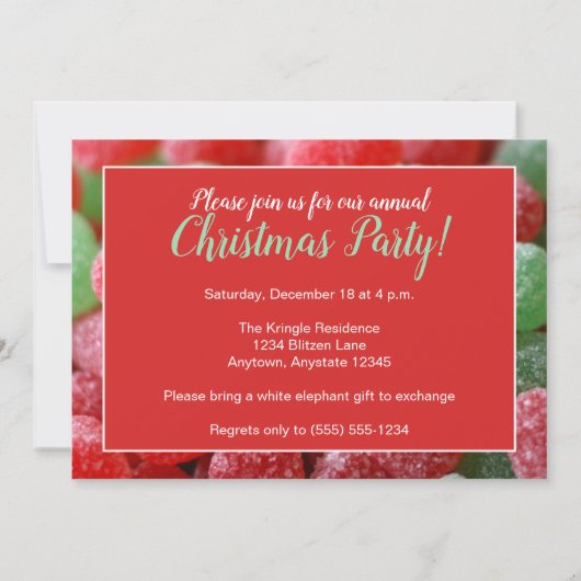 Uitnodigingen van het Rode en Groene Werkende Kers (Achterkant)