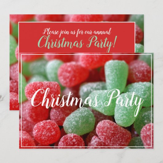 Uitnodigingen van het Rode en Groene Werkende Kers (Voorkant / Achterkant)