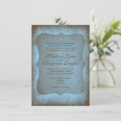 Uitnodigingen van het Rustic Country Muddy Blue We (Staand voorkant)