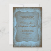 Uitnodigingen van het Rustic Country Muddy Blue We (Voorkant)