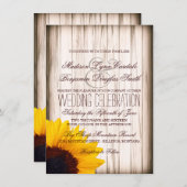 Uitnodigingen van het Rustige land - Sunflower Bar (Voorkant / Achterkant)