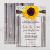 Uitnodigingen van het Rustige land - Sunflower Bar (Voorkant / Achterkant)