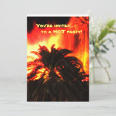Uitnodigingen van het Volcano Hot Party (Staand voorkant)