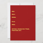 Uitnodigingen van het Volcano Hot Party (Achterkant)