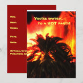 Uitnodigingen van het Volcano Hot Party (Voorkant / Achterkant)