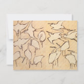 Uitnodigingen van Hokusai Cranes (Voorkant)