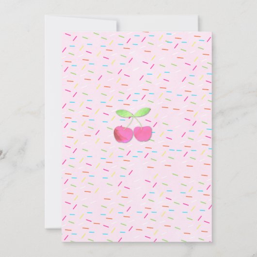 Uitnodigingen van Ice Cream Birthday Party (Achterkant)