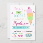 Uitnodigingen van Ice Cream Birthday Party (Voorkant)
