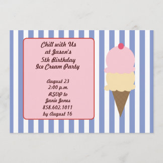 Uitnodigingen van Ice Cream Birthday Party