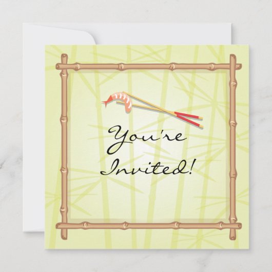 Uitnodigingen van Japanse Sushi-partij (Achterkant)