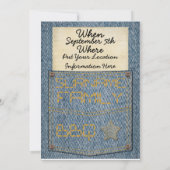 Uitnodigingen van Jeans Pocket BBQ (Achterkant)