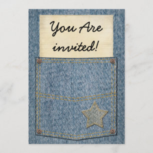 Uitnodigingen van Jeans Pocket Party