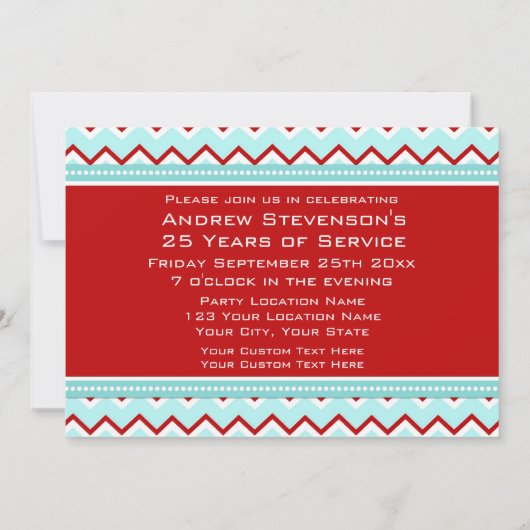 Uitnodigingen van Jubilea van werknemers (Achterkant)