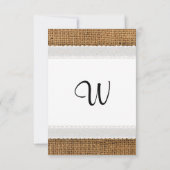 Uitnodigingen van Jute en Lace Bachelorette Party (Achterkant)