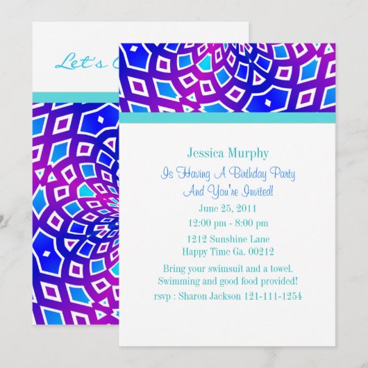 Uitnodigingen van Kaleidoscoop (Voorkant / Achterkant)