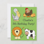 Uitnodigingen van kinderen van aangepaste tekst vo (Voorkant)