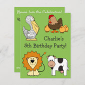 Uitnodigingen van kinderen van aangepaste tekst vo (Voorkant / Achterkant)