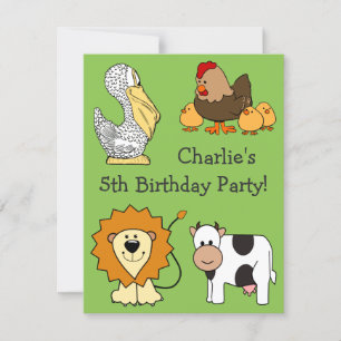 Uitnodigingen van kinderen van aangepaste tekst vo