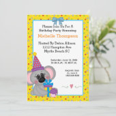 Uitnodigingen van Koala Birthday Party (Staand voorkant)