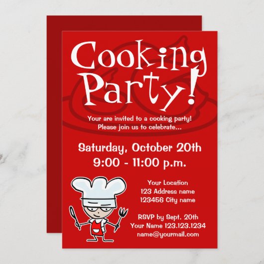 Uitnodigingen van koelpartijen (Voorkant / Achterkant)