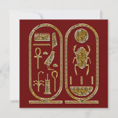 Uitnodigingen van koning Tut Hieroglyphics (Voorkant)