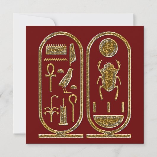 Uitnodigingen van koning Tut Hieroglyphics (Voorkant)