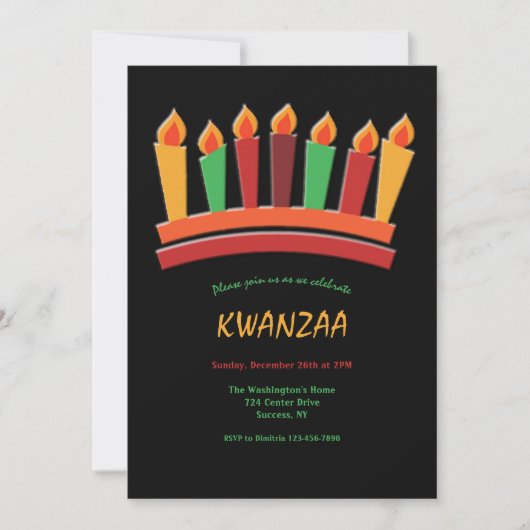 Uitnodigingen van Kwanzaa Party (Voorkant)