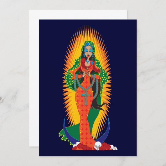 Uitnodigingen van La Virgen de Guadalupe (Voorkant / Achterkant)