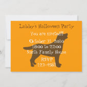 Uitnodigingen van Labradors Halloween Party (Achterkant)