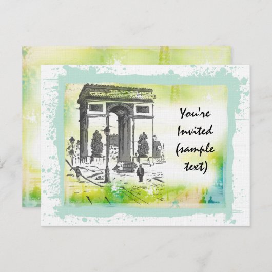 Uitnodigingen van L'Arc de Triomphe (Voorkant / Achterkant)