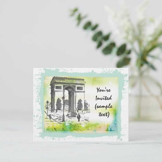 Uitnodigingen van L'Arc de Triomphe (Staand voorkant)