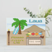 Uitnodigingen van Laua/Tiki Party (Staand voorkant)