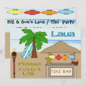 Uitnodigingen van Laua/Tiki Party (Voorkant / Achterkant)