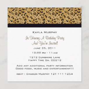 Uitnodigingen van Leopard Print Party