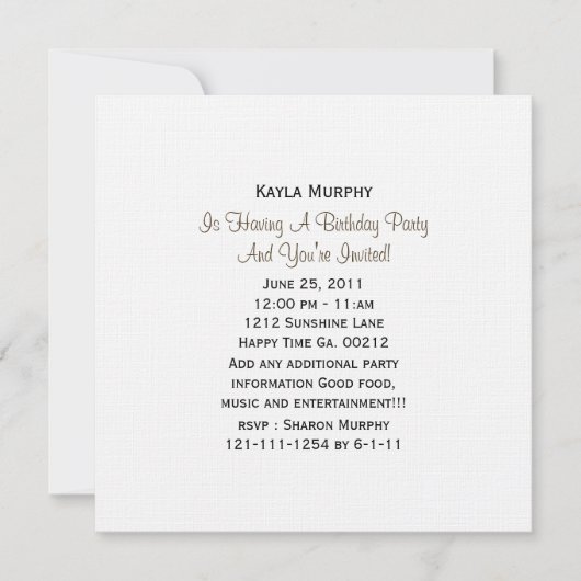 Uitnodigingen van Leopard Print Party (Voorkant)