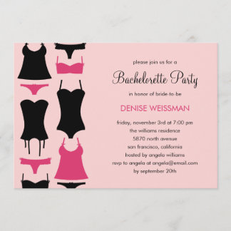 uitnodigingen van Lingerie Bachelorette