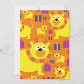 Uitnodigingen van Lion Animal Kind Birthday Party (Achterkant)