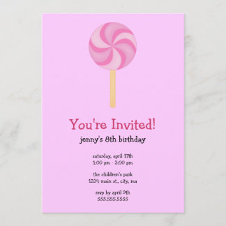 Uitnodigingen van Lollipop Birthday Party