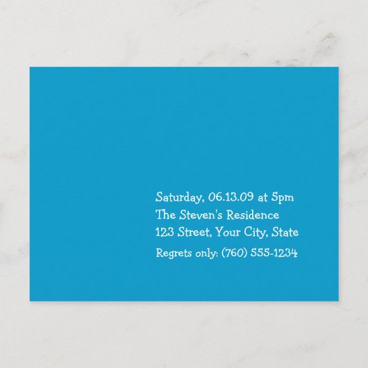 Uitnodigingen van Luau Party (Achterkant)