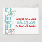 Uitnodigingen van Luau Party (Voorkant)