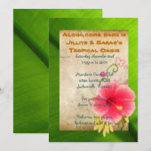 Uitnodigingen van Luau Party (Voorkant / Achterkant)