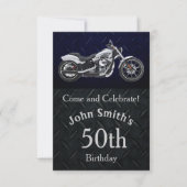 Uitnodigingen van Mannen van Birthday-motorfiets (Voorkant)