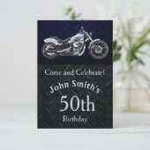 Uitnodigingen van Mannen van Birthday-motorfiets (Staand voorkant)