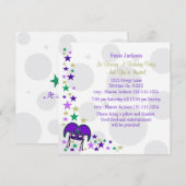 Uitnodigingen van Mardi Gra (Voorkant / Achterkant)