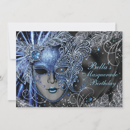 Uitnodigingen van Masquerade Party (Voorkant)