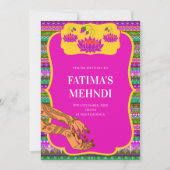 Uitnodigingen van Mehndi en uitnodiging van Henna (Voorkant)