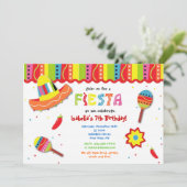 Uitnodigingen van Mexicaanse Fiesta Birthday Party (Staand voorkant)