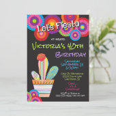 Uitnodigingen van Mexicaanse Fiesta Paper Flowers  (Staand voorkant)