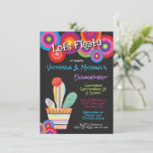 Uitnodigingen van Mexicaanse Fiesta Paper Flowers (Staand voorkant)