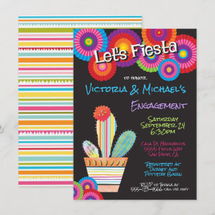 Uitnodigingen van Mexicaanse Fiesta Paper Flowers